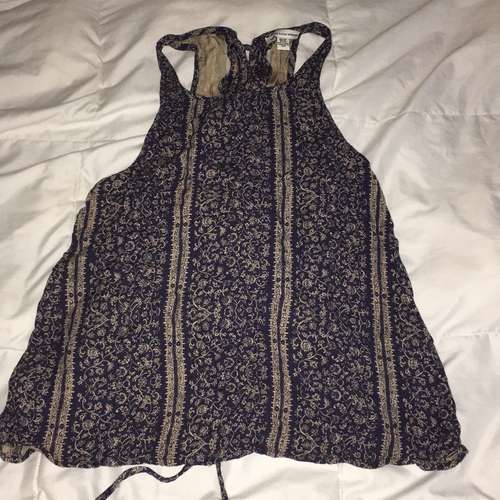 cute lace up back tank top